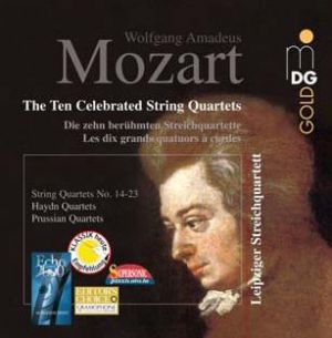 莫札特：十首著名弦樂四重奏（5 CDs）<br>萊比錫弦樂四重奏 <br>W. A. Mozart : The Ten Celebrated String Quartets